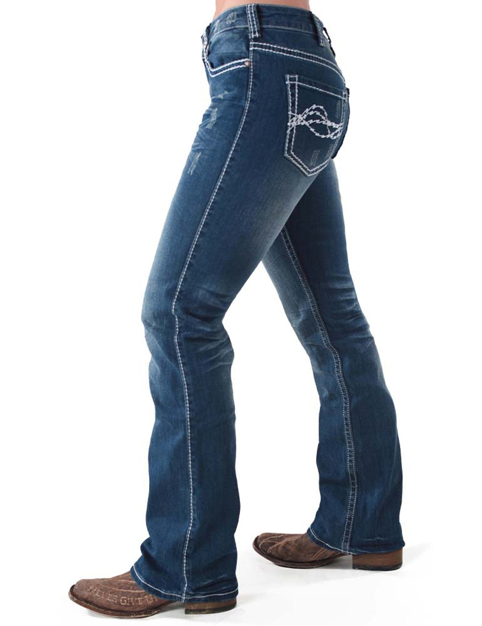 Cowgirl Tuff Women's Edgy Bootcut Jean