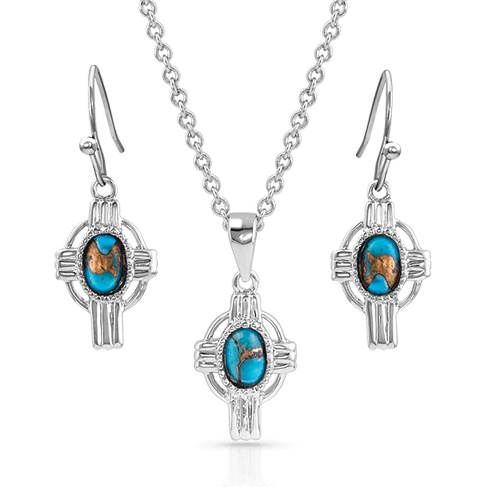 Montana Silversmith Easter Cross Turquoise Jewelry Set