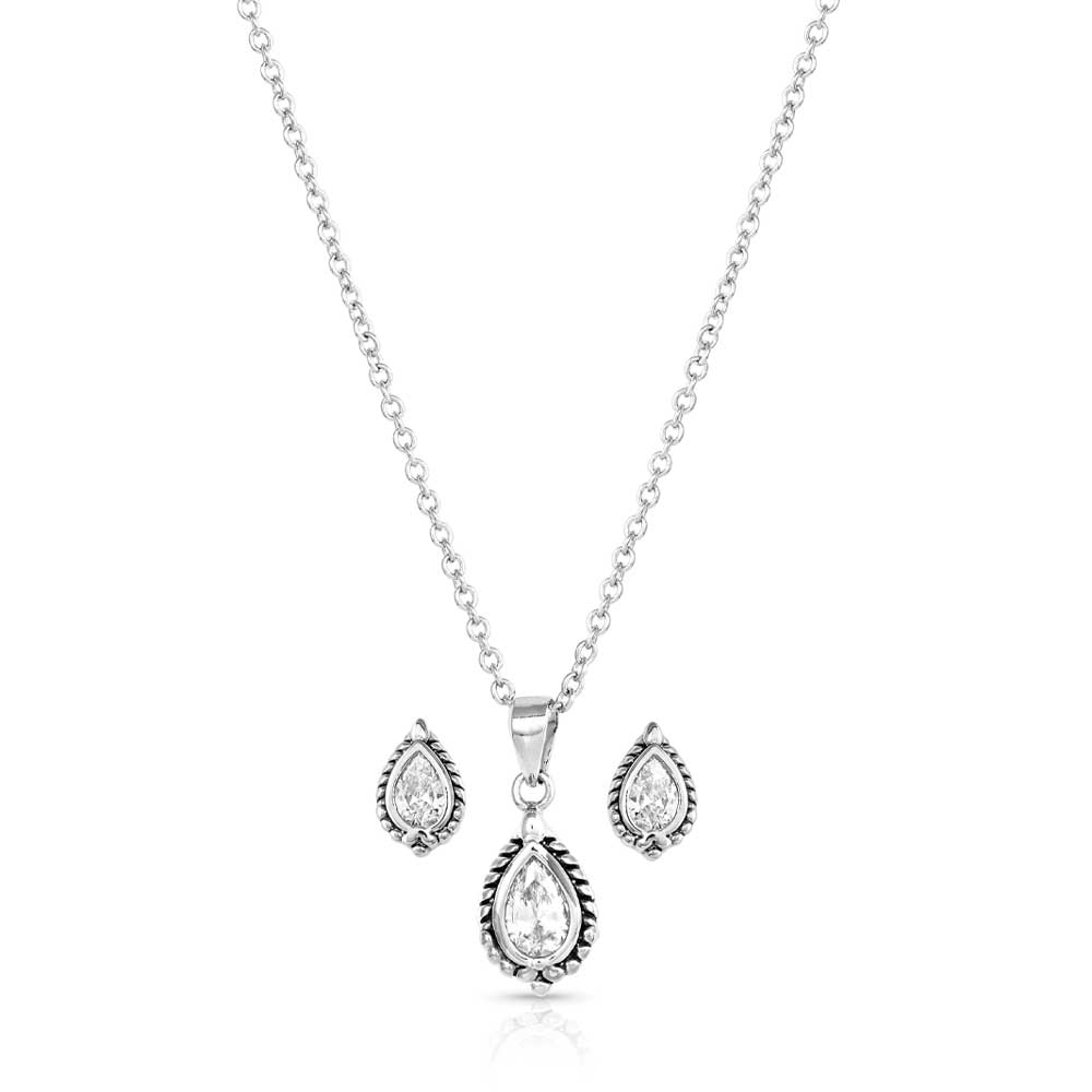 Montana Silversmith First Light Crystal Teardrop Jewelry Set