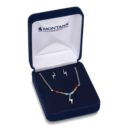 Montana Silversmiths Colorstruck Lightning Bolt Beaded Jewelry Set