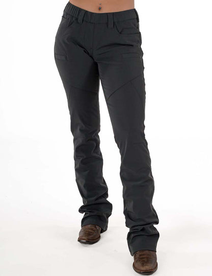 Cowgirl Tuff Women's WHPH Fleece Lined Charcoal Pants