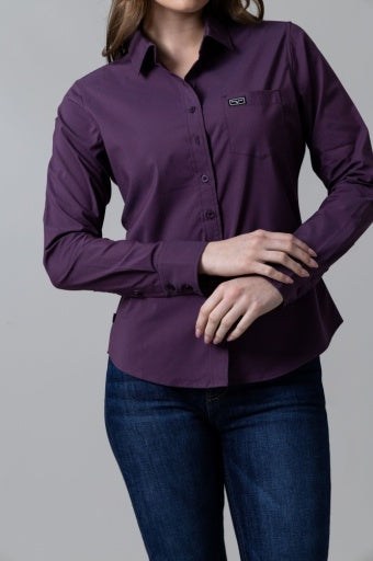 Kimes Ranch Women's Plum Linville Western Shirt