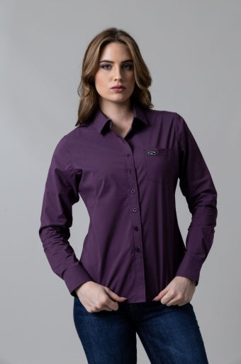 Kimes Ranch Women's Plum Linville Western Shirt