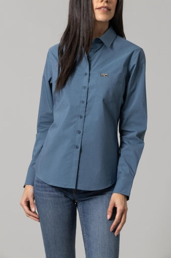 Kimes Ranch Women's Slate Blue Linville Western Shirt