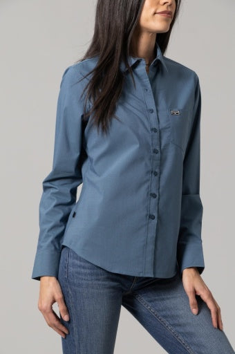 Kimes Ranch Women's Slate Blue Linville Western Shirt