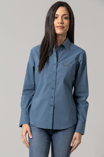 Kimes Ranch Women's Slate Blue Linville Western Shirt