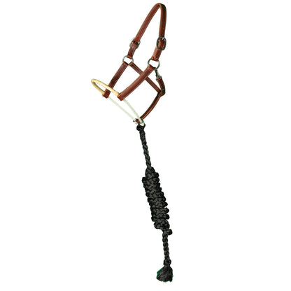 Professional's Choice Ranch Halter with Rawhide Wrapped Rope Nose and Lead