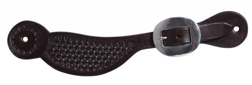Black Professional's Choice Hombre Basketweave Youth Spur Straps