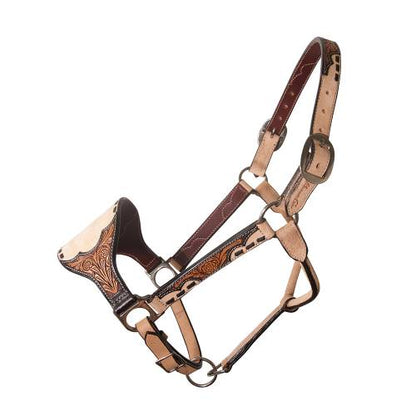 Professional's Choice Black Floral Roughout Bronc Halter