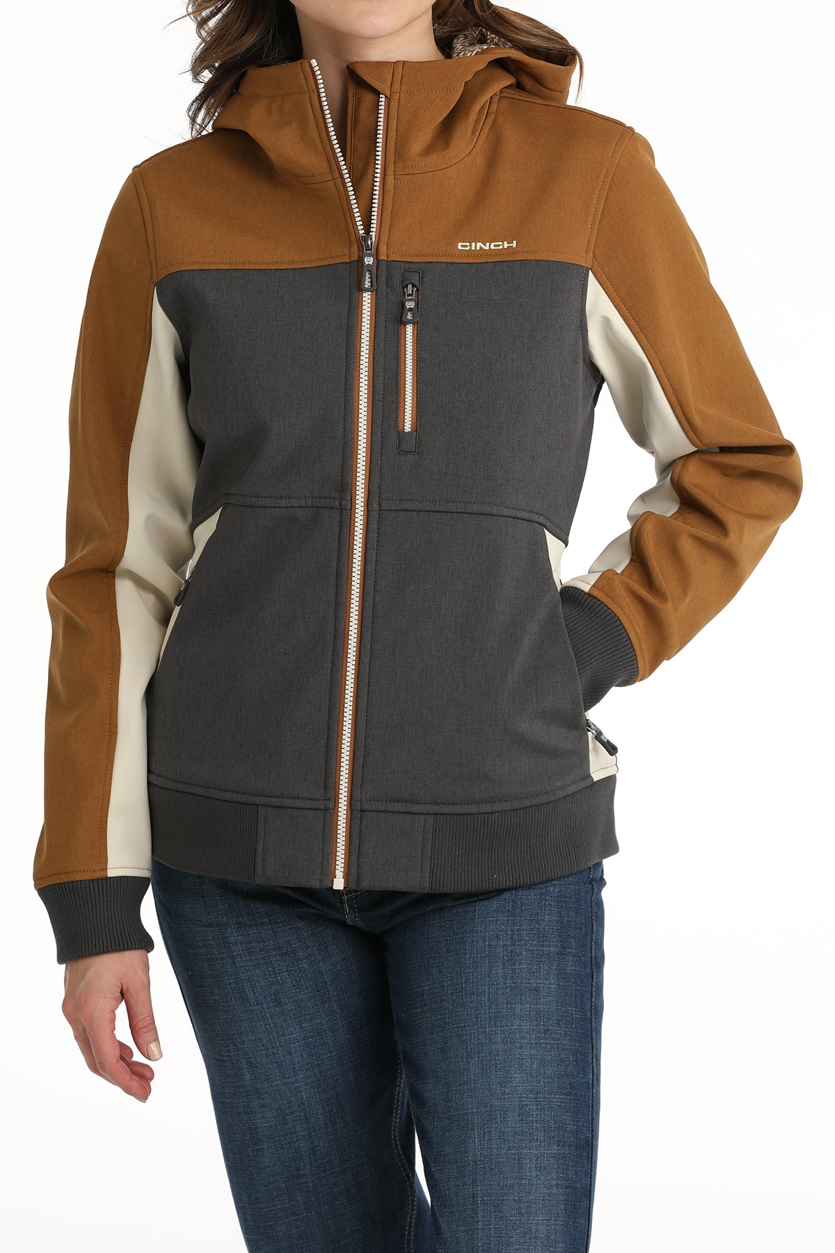 Cinch Women's Golden Brown & Gray Bonded Jacket