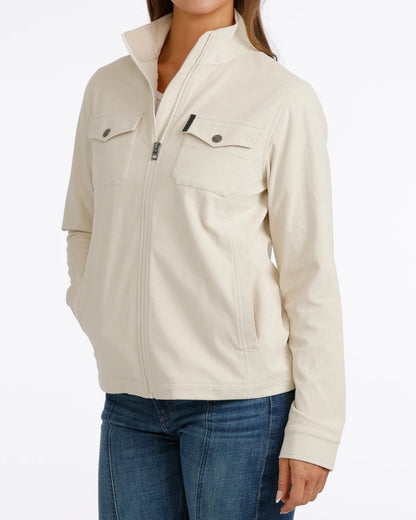 Cinch Women's Cream Corduroy Shirt Jacket