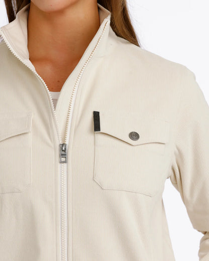 Cinch Women's Cream Corduroy Shirt Jacket