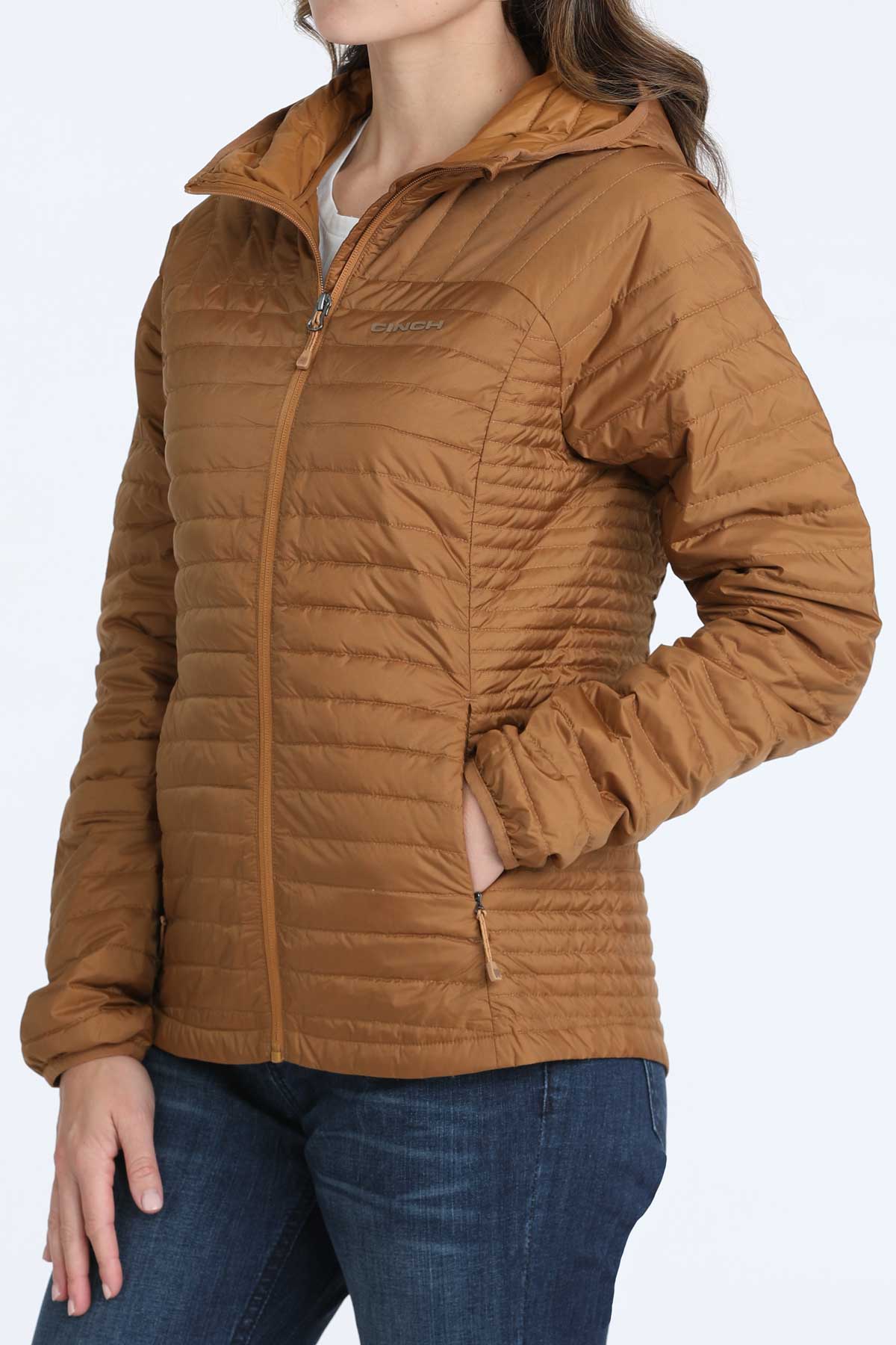 Cinch Women's Brown Puffer Down Jacket