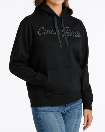 Cinch Women's Black Rope Script Hoodie