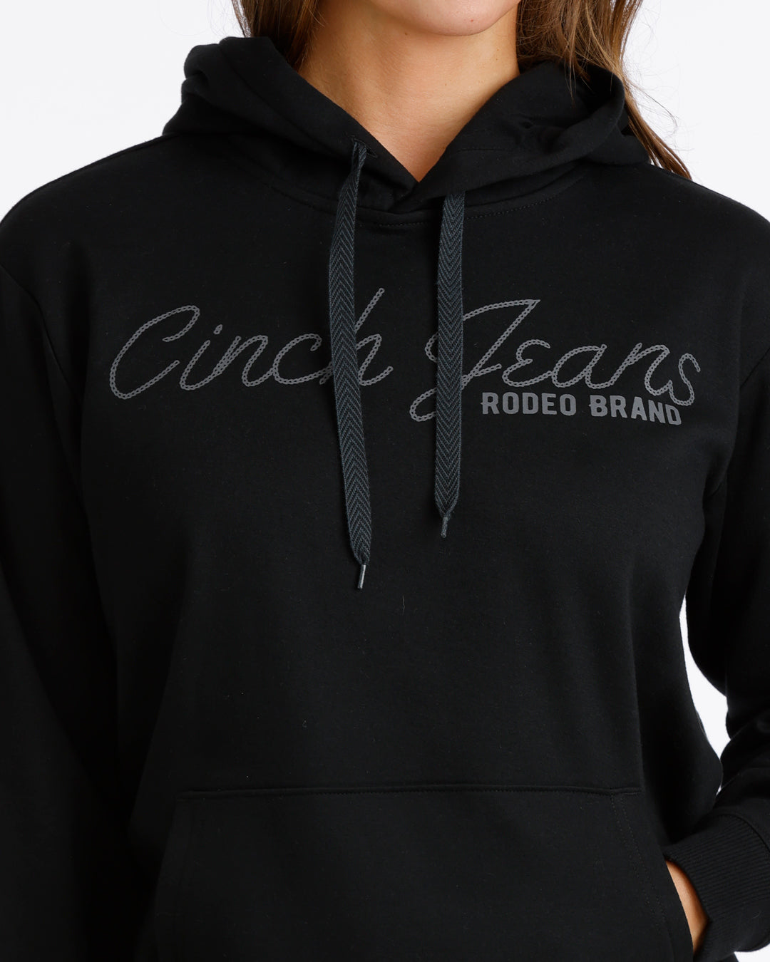Cinch Women's Black Rope Script Hoodie