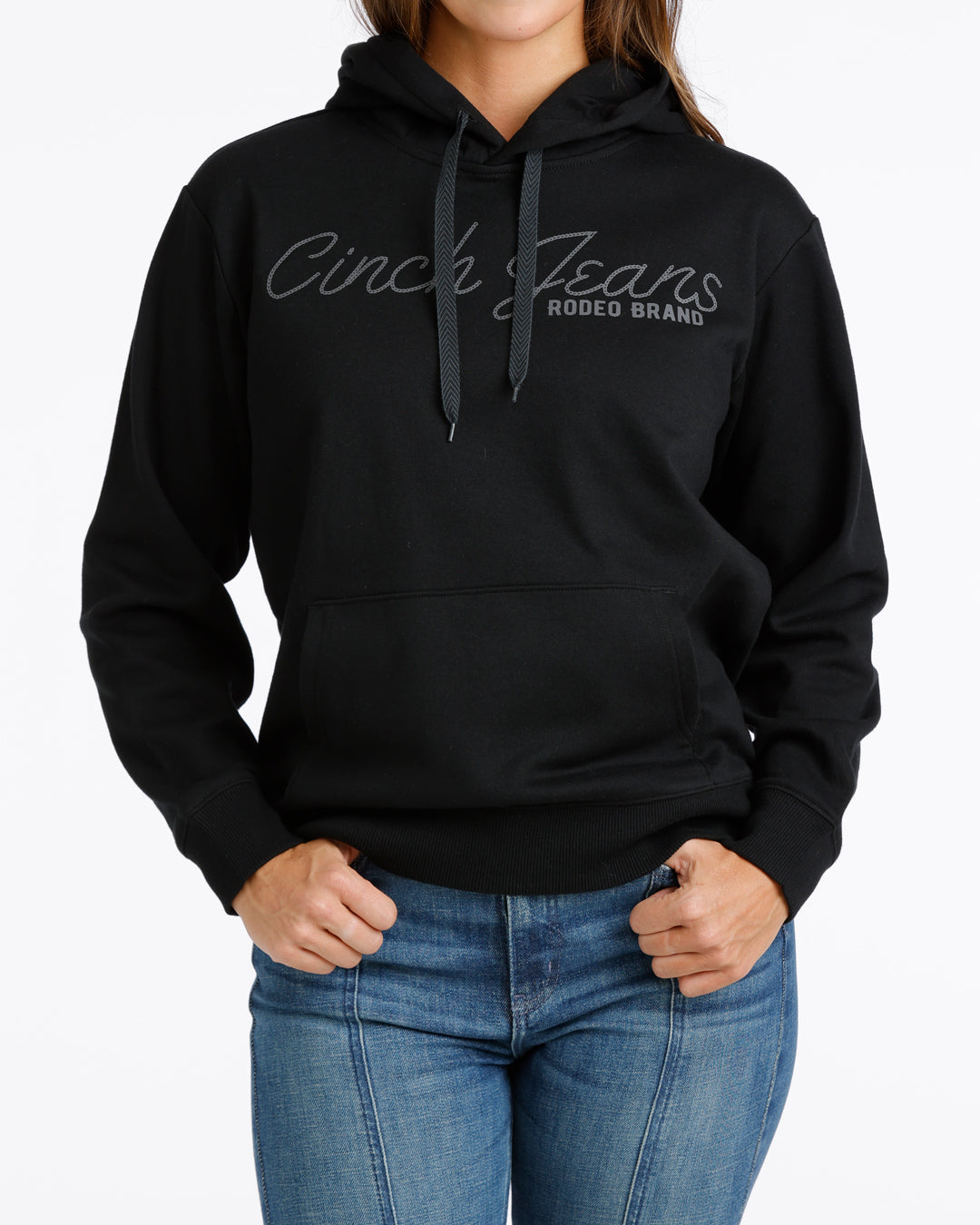 Cinch Women's Black Rope Script Hoodie