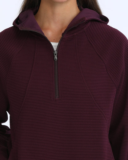 Cinch Women's Purple 1/4 Zip Hoodie