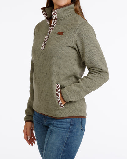 Cinch Women's Olive Fleece Pullover OW26