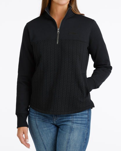 Cinch Women's Black 1/4 Zip Pullover OW26