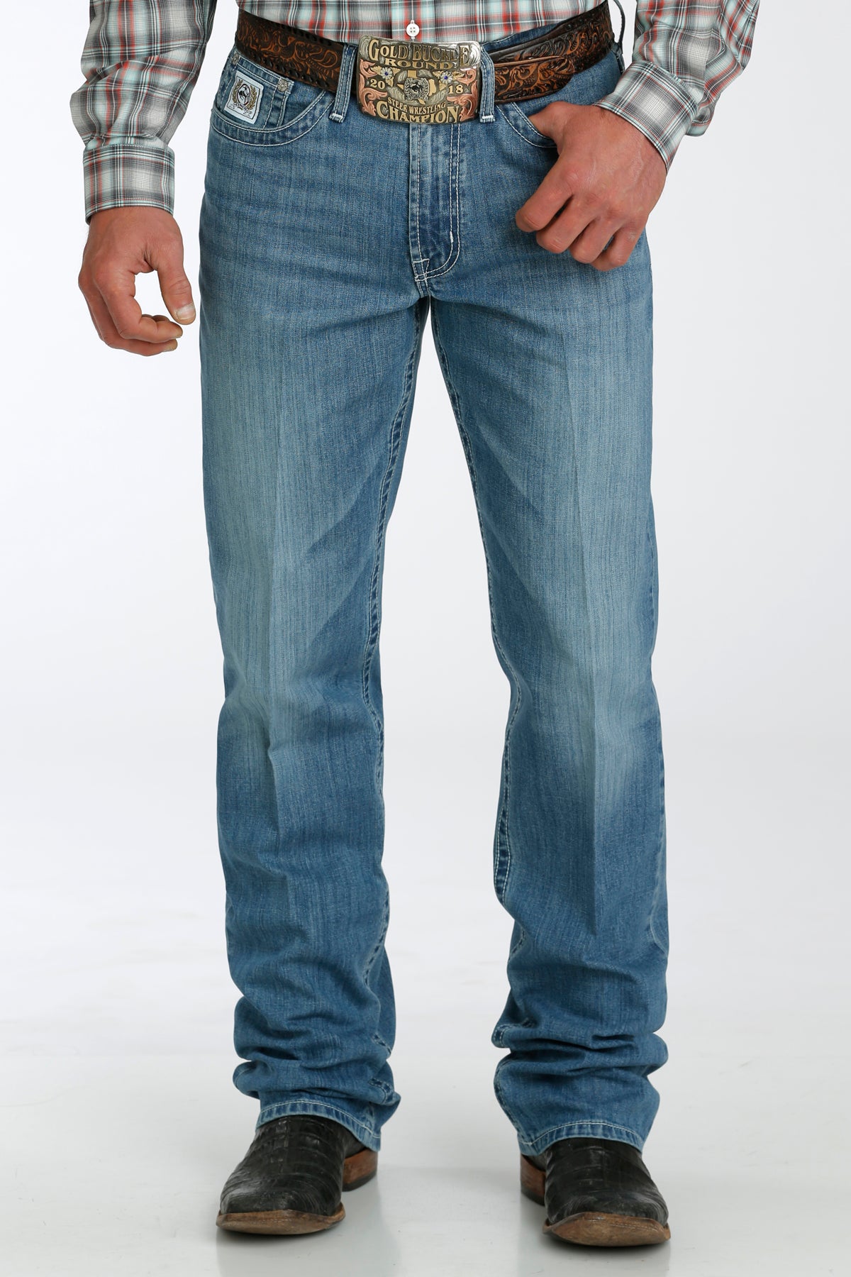 Cinch Men's Medium Stonewash White Label Jean