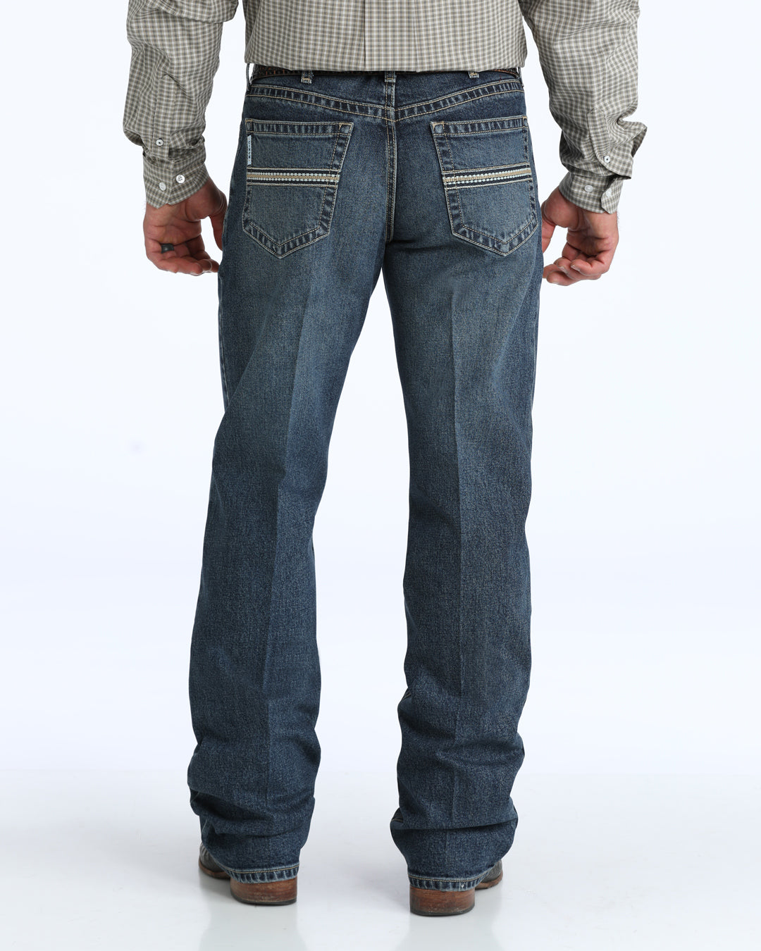 Cinch Men's Dark Wash Khaki Pocket White Label Jean