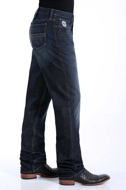 Cinch Men's Dark Wash Silver Label Slim Straight Jean