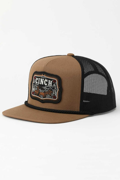 Cinch Men's FlexFit Brown Team Roper Trucker Cap