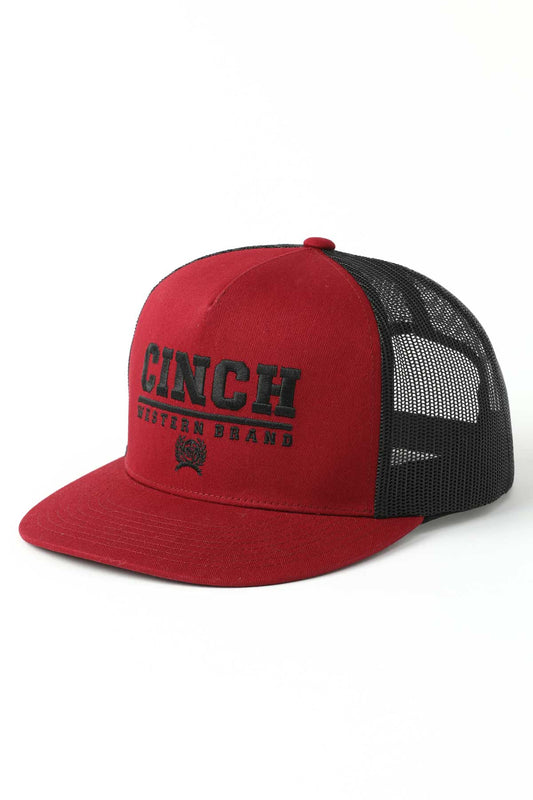 Cinch Red Western Brand Cap