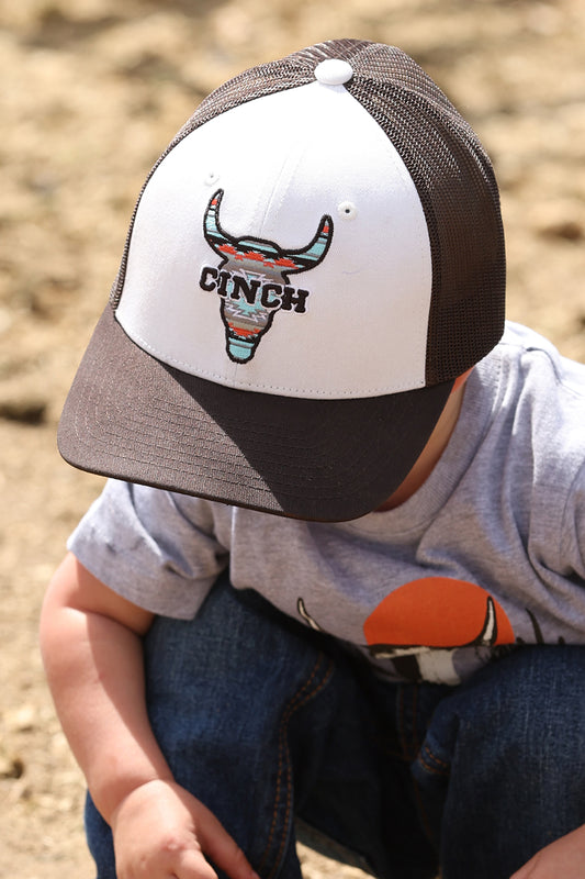 Cinch Boy's Brown Southwest Longhorn Cap