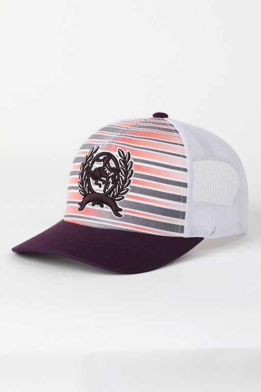 Cinch Women's Purple Stripe Trucker Cap