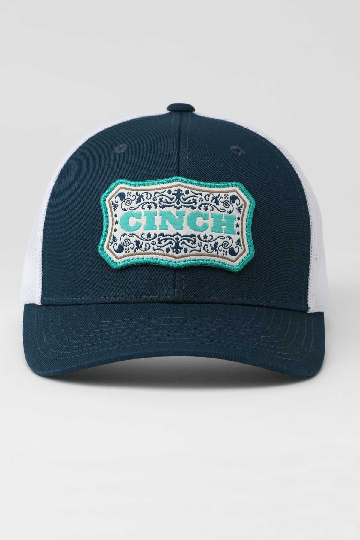 Cinch Women's Navy Turquoise Trucker Cap