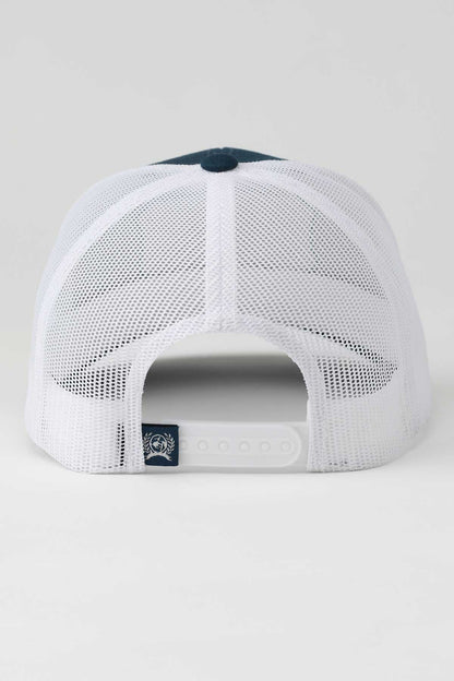 Cinch Women's Navy Turquoise Trucker Cap