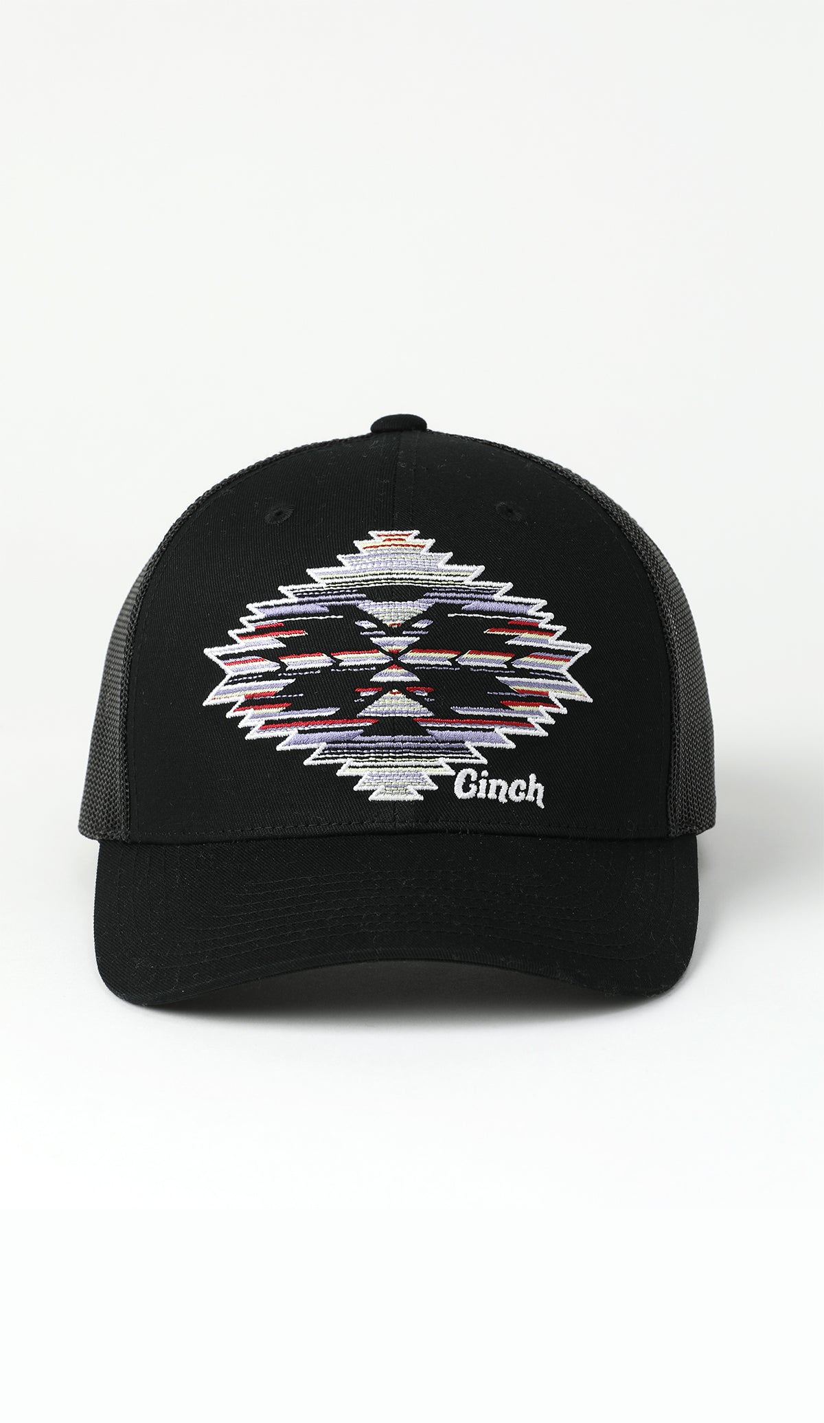 Cinch Women's Black Aztec Embroidered Trucker Cap