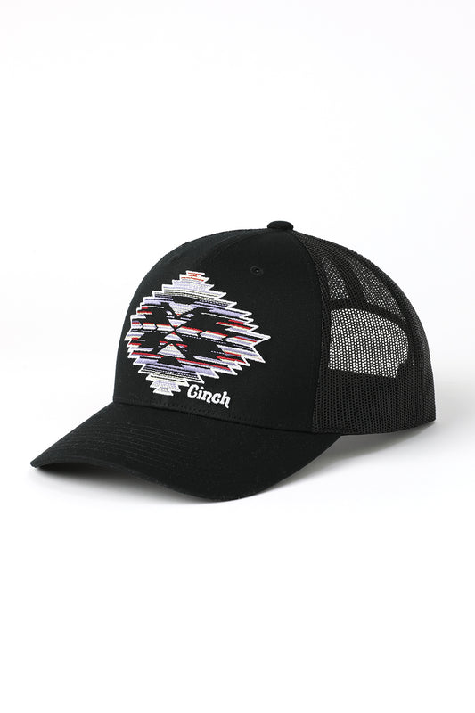 Cinch Women's Black Aztec Embroidered Trucker Cap