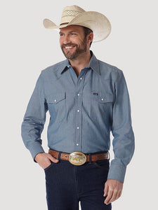 Wrangler Men's Cowboy Cut Denim Western Shirt
