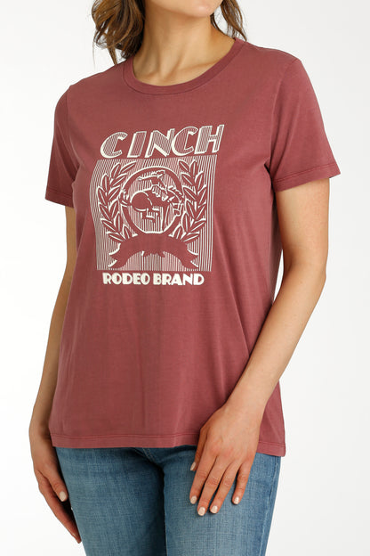 Cinch Women's Burgundy Lines T-Shirt