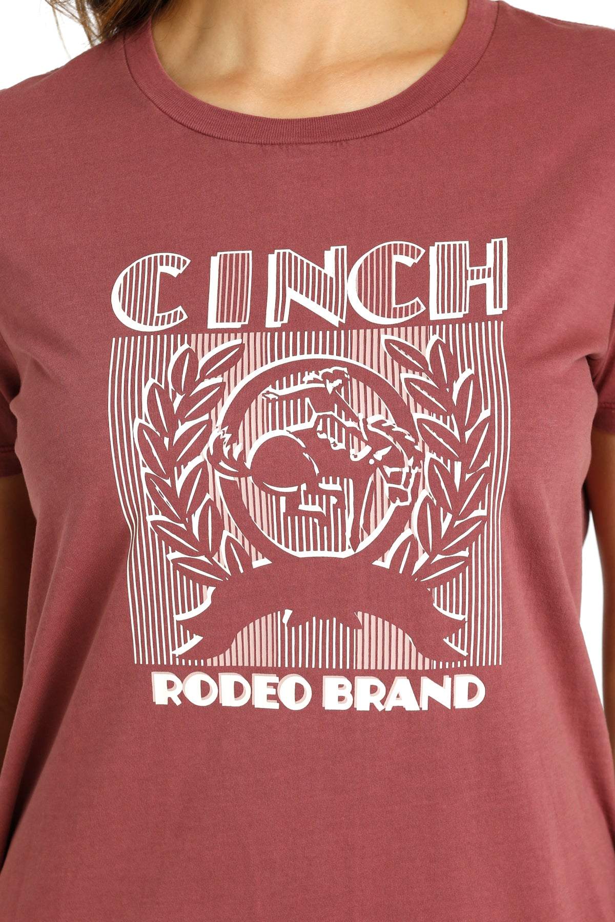 Cinch Women's Burgundy Lines T-Shirt