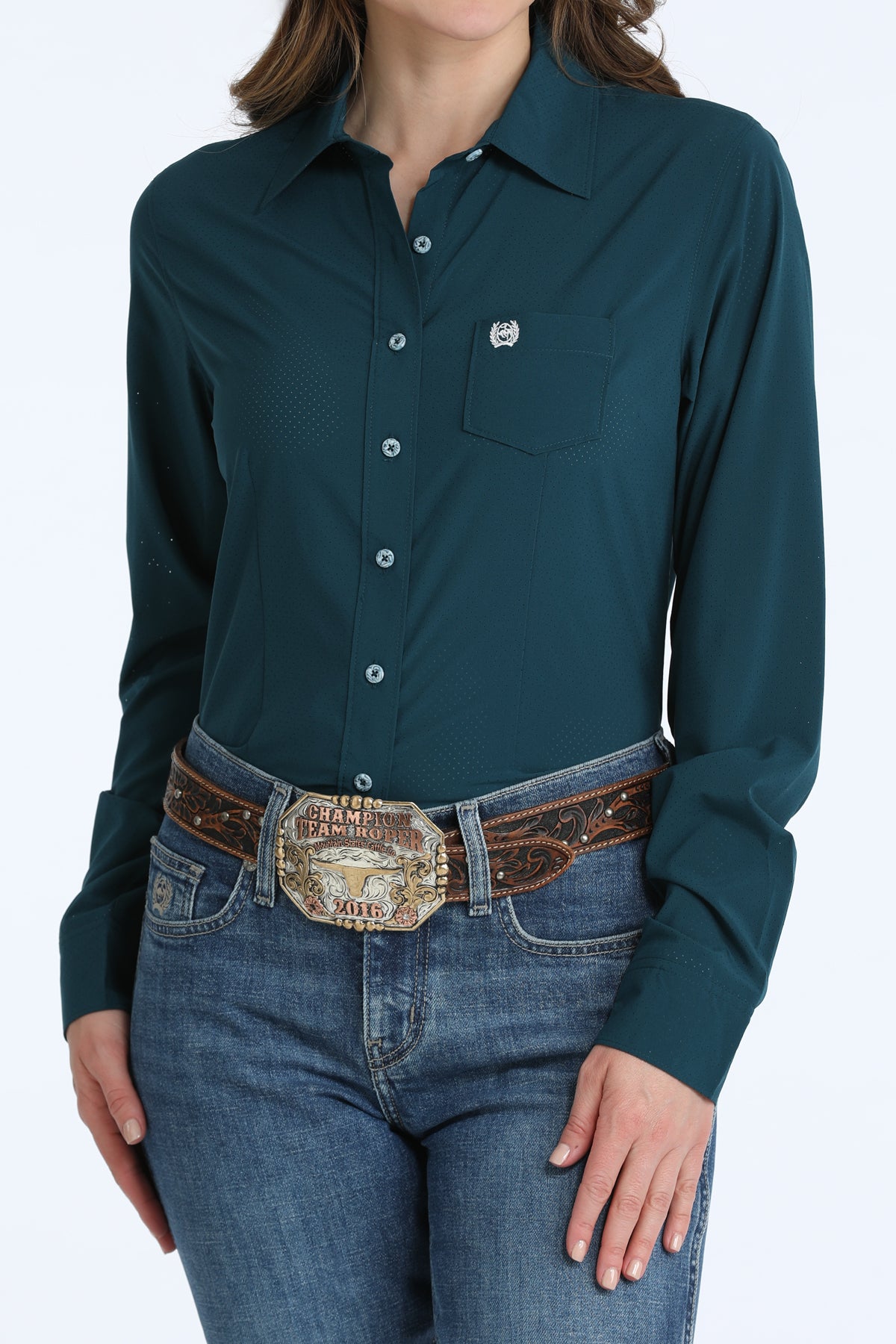 Cinch Women's ArenaFlex Teal Pond Western Shirt