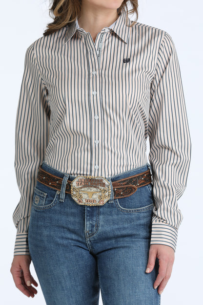 Cinch Women's Tencel Peach Stripe Western Shirt
