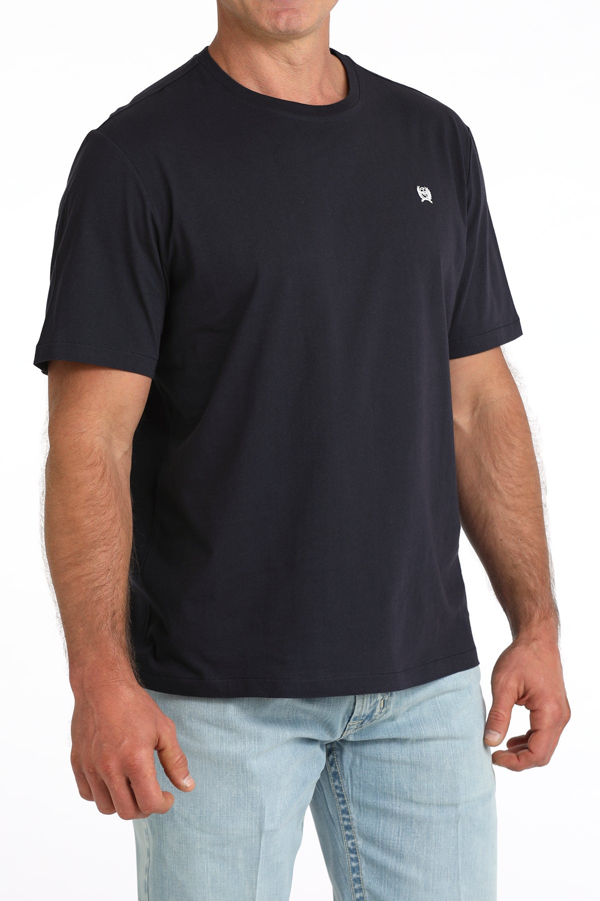 Cinch Men's Plain Navy Small Logo T-Shirt