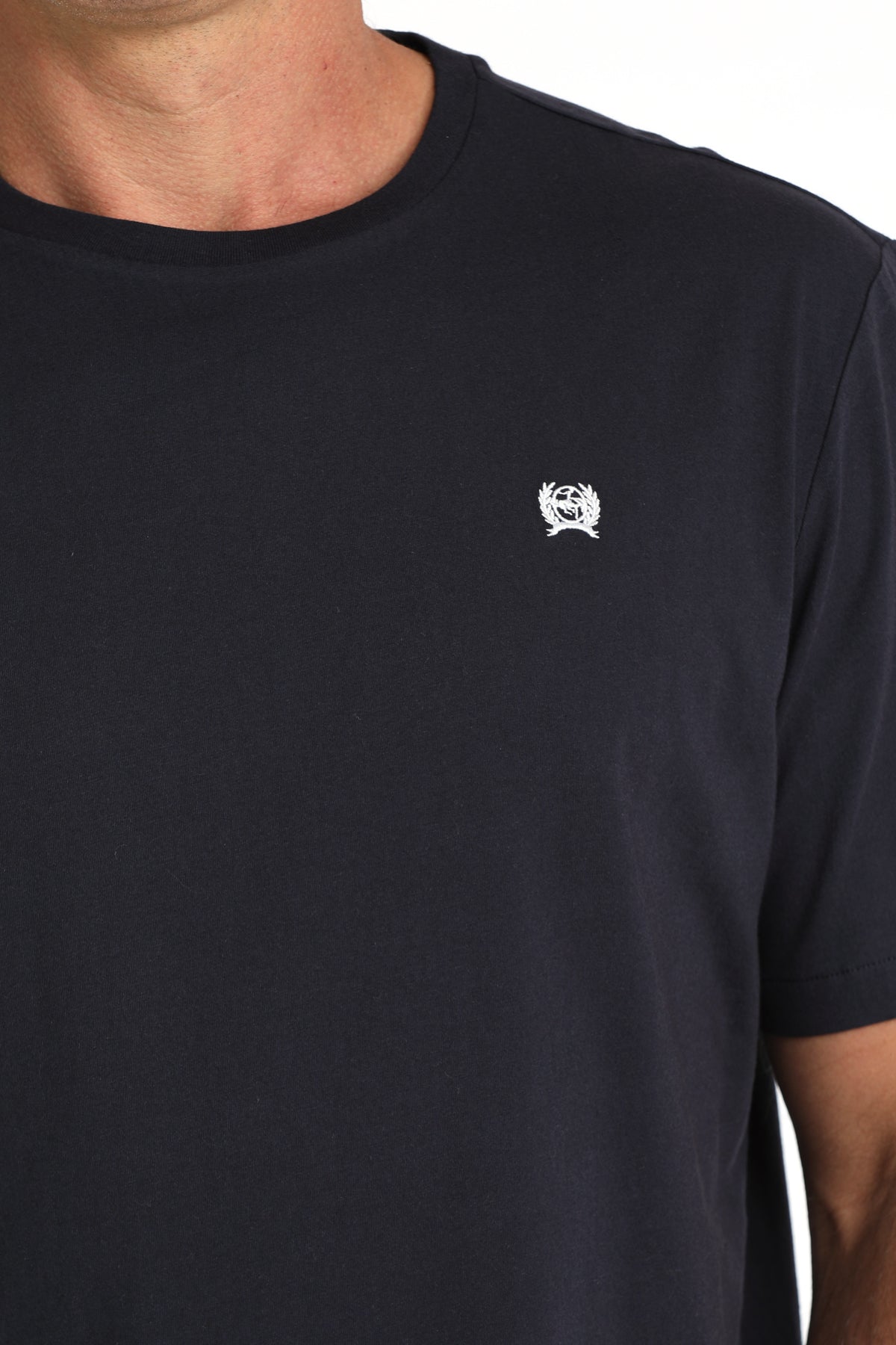 Cinch Men's Plain Navy Small Logo T-Shirt