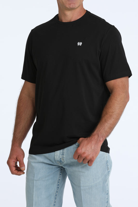 Cinch Men's Plain Black Small Logo T-Shirt