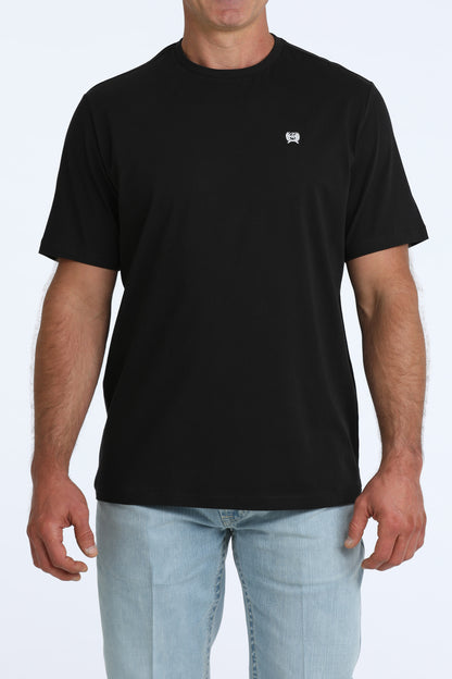 Cinch Men's Plain Black Small Logo T-Shirt