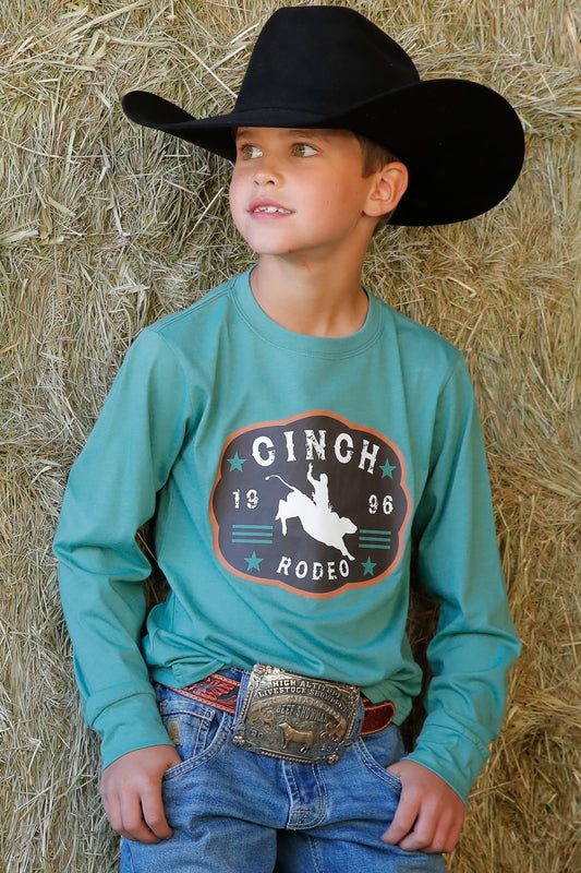 Cinch Boy's Buckle Long Sleeve T-Shirt