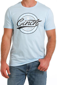 Cinch Men's Light Blue Cinch Logo T-Shirt