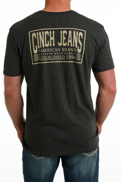 Cinch Men's Charcoal 1996 American Brand T-Shirt