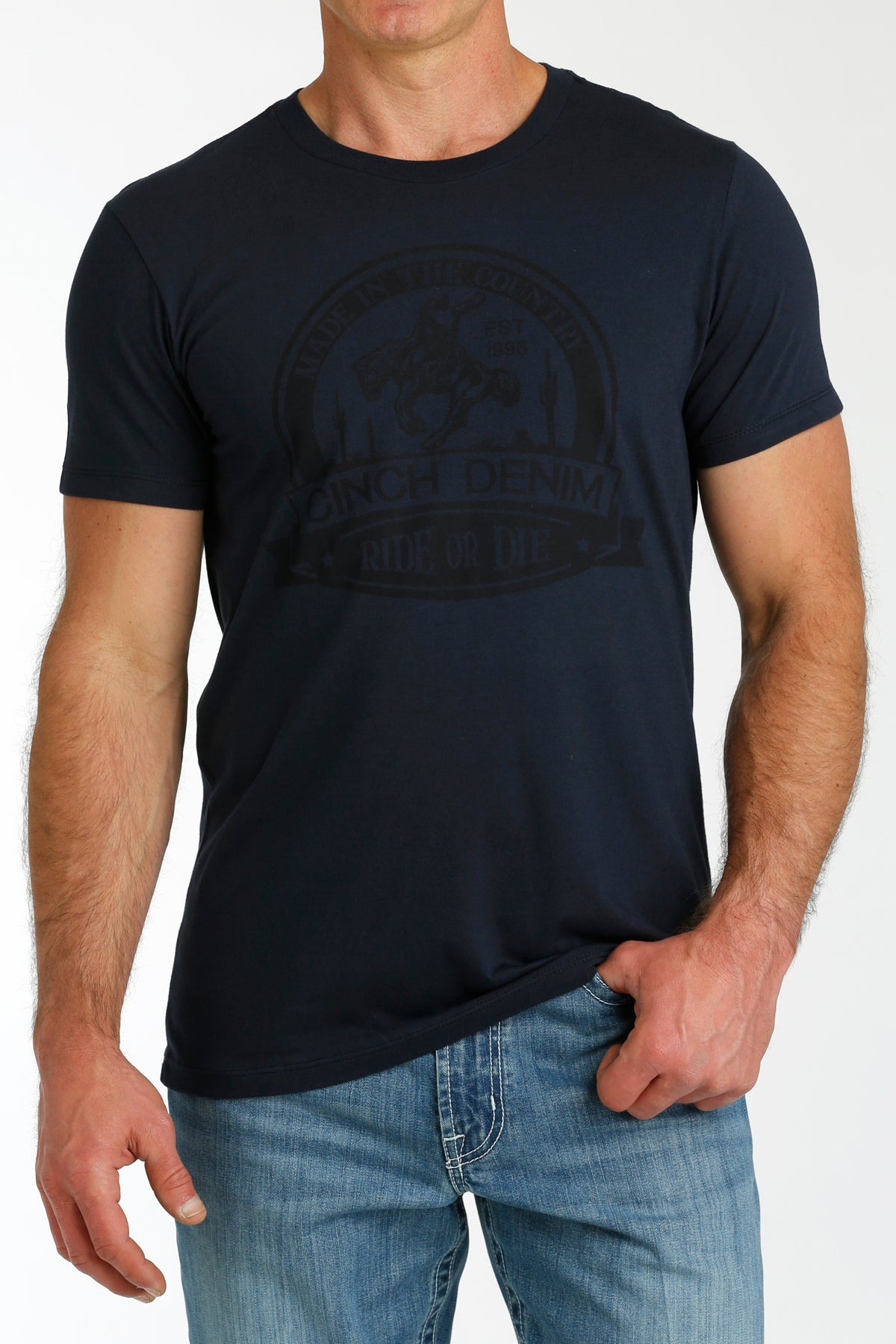 Cinch Men's Navy Made In The Country T-Shirt