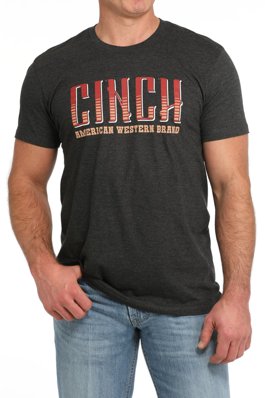 Cinch Men's Charcoal Western Logo T-Shirt