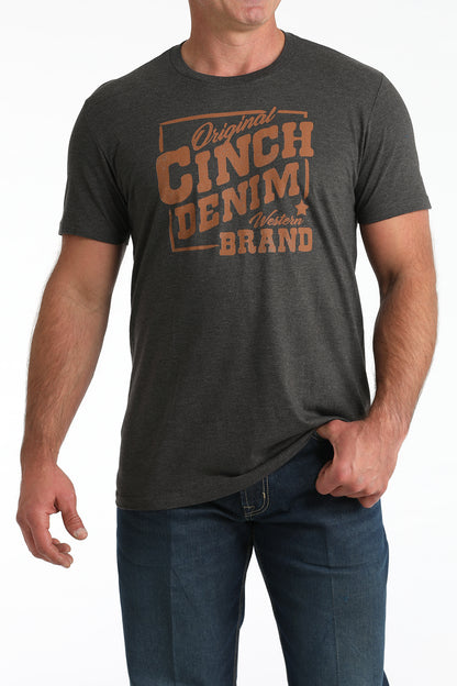 Cinch Men's Charcoal Rust Orange Original Cinch T-Shirt