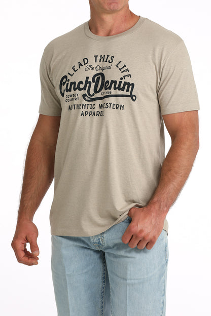 Cinch Men's Khaki Lead This Life T-Shirt
